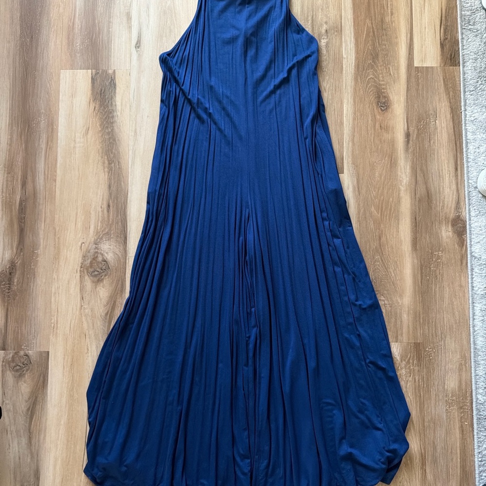 Free People Beach Navy Wide Leg Jumpsuit Size Small